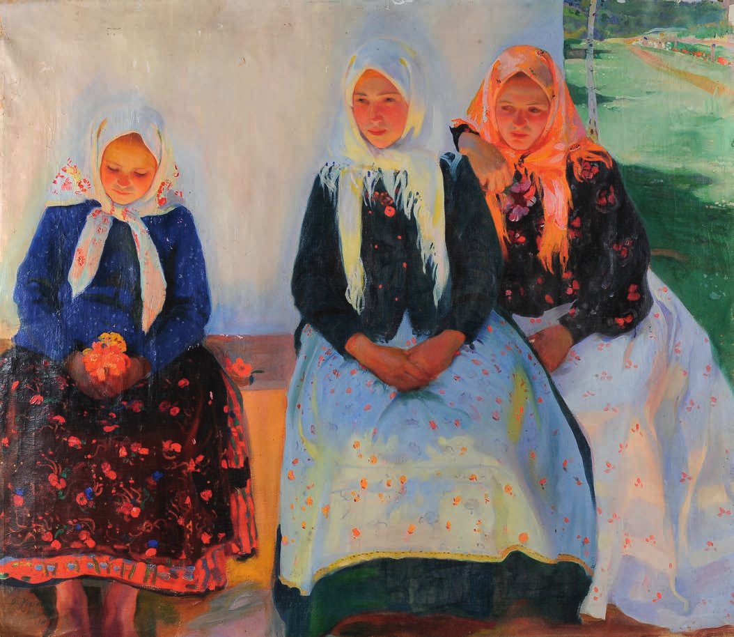 On days like this, I feel very tired of disproving myths about Ukrainian art (sometimes not just for foreigners, but also for Ukrainians). So, I decided to make short answers for wrong but common statements about 🇺🇦 art 🧵

'Saturday,' Oleksandr Murashko (1875-1919)