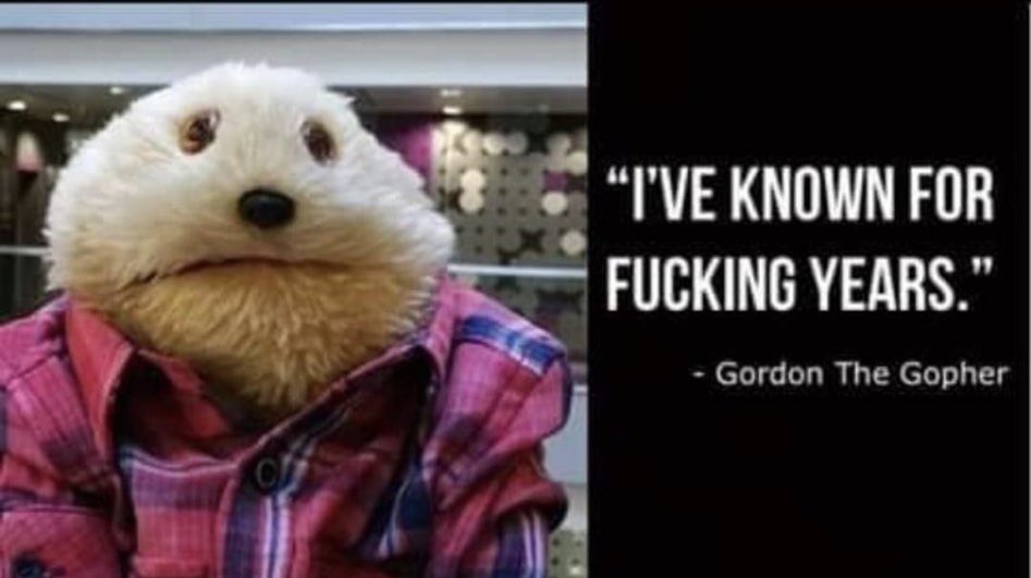 Gordon The Gopher breaks his silence.
#philipschofield