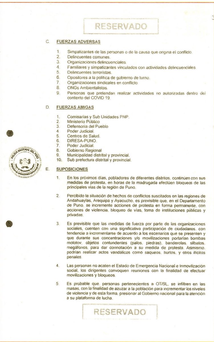 La señora Dina Boluarte y su premier Otárola dieron la base legal y política para reprimir a manifestantes como si de organizaciones terroristas se tratase. La Policía y el Ejército actuaron bajo esa orden. La responsabilidad política y penal de Boluarte es más clara que nunca.