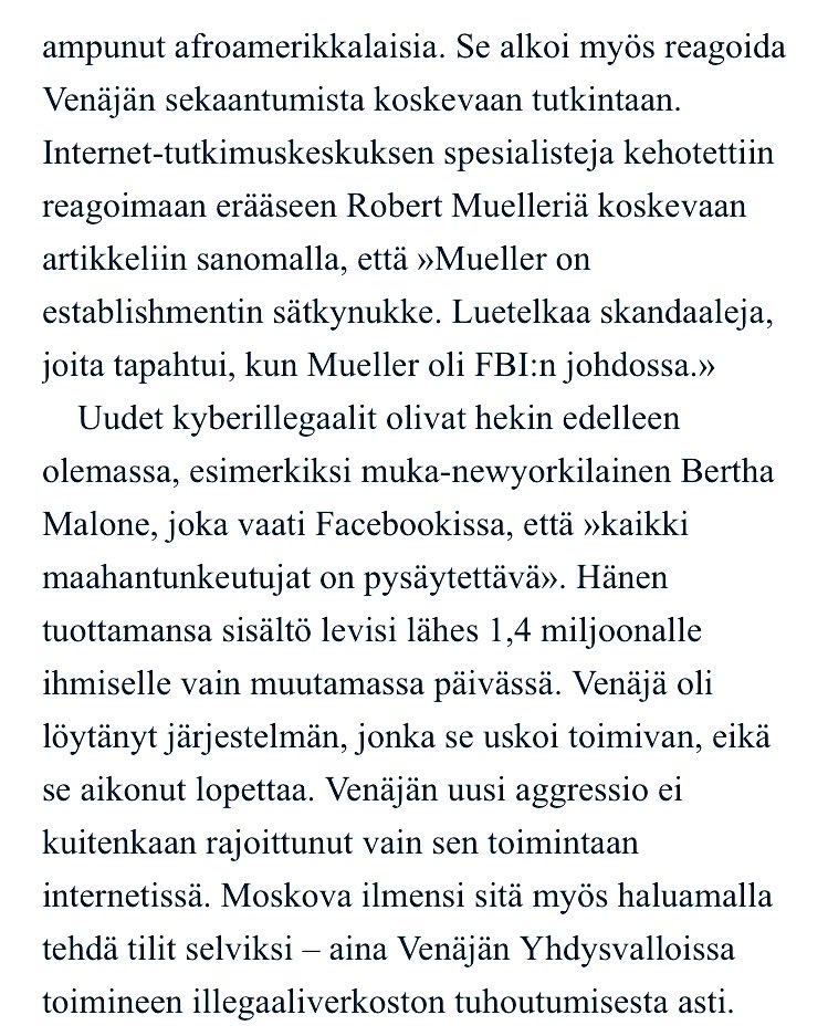 JiiPeePuro's tweet photo. #Corera on kelpo kirja monin tavoin sekin. Ote loppupuolelta opusta, kuvaa #Venäjä'n 2020-luvulle suuntautumista. Pikkuruisia bertha maloneja ilmaantuu eri somealustoille vähän väliä ja häröilyn teemat ovat Yhdysvalloissa ja Euroopassa lopulta aika samansuuntaisia. https://t.co/qQWKaDEytH