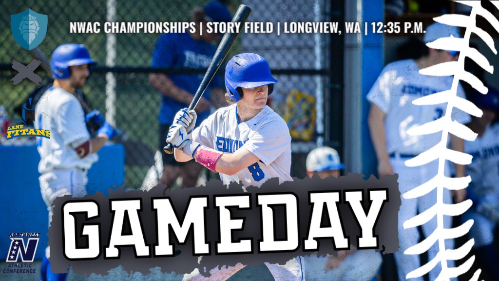 Edmonds baseball will look to survive and advance against Lane at 12:35 p.m. #NWACbsb 

📍 Longview
🏟️ David Story Field 
📊 nwacsports.org/sports/bsb/202…
🎥 nwacsportsnetwork.com

#ETO x #TritonPride