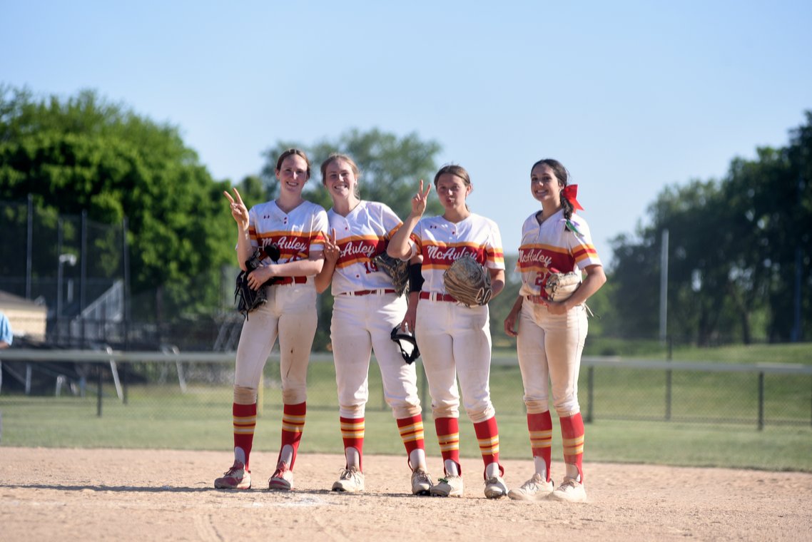 Cheesin' with the Mighty Macs.