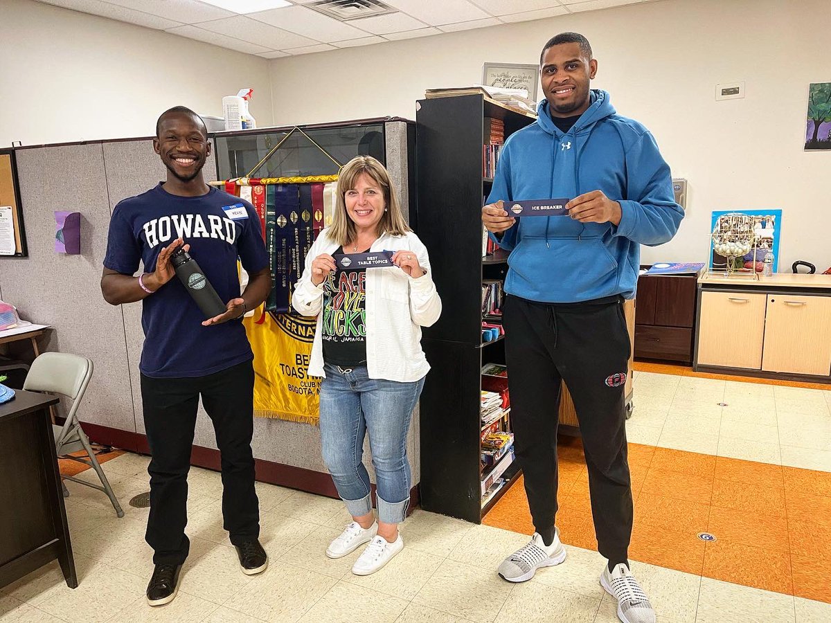 BergenToastM's tweet photo. A big thank you to all who attended our last Toastmasters meeting on 5/24  🥳🙏🎉

❇️Congrats to Margo who won Best Table Topics speech🥇! 
❇️Congrats to Jamal who gave his Ice Breaker speech!!🏆
❇️Congrats to Kevin who won best prepared speech.🏅
(1/3) https://t.co/tGeYtlxAUI