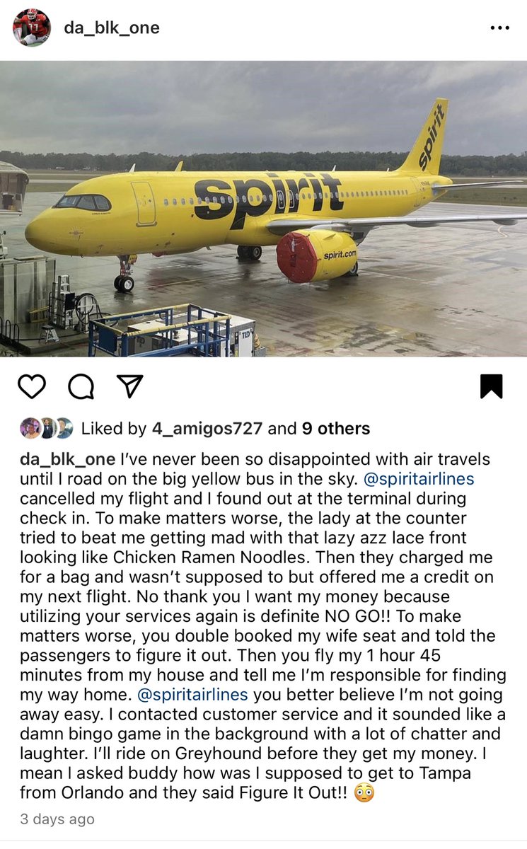 FlaKimble's tweet photo. ⁦@SpiritAirlines⁩ still waiting on someone from a managerial level to contact me about my issues. I’ve been going back and forth with someone in my DM. That’s not how you handle business. ⁦@bbb_us⁩ I was done wrong and trying to give them the opportunity to make it ok https://t.co/qHiVuBumzv