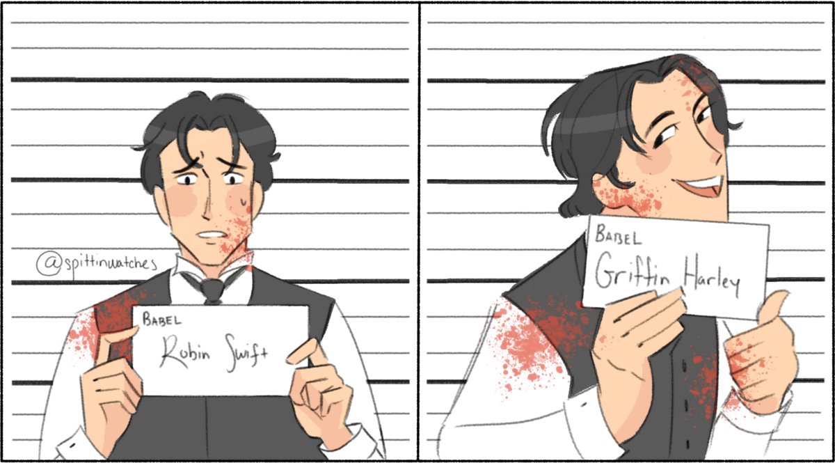 spittinwatches's tweet photo. brothers in crime lmao 

#Babel by @kuangrf https://t.co/H3SkIXETEA