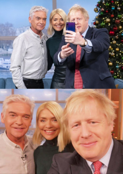 #phillipschofield #ThisMorning Eamonn Holmes Philip Schofield Holly Willoughby Boris Johnson
-
-
-
HOPE Holly 'Teethy Laugh Like a Hyena' Willoughby IS SACKED

AFTER HARD QUESTIONING OF JEREMY CORBYN THESE 2 TAKE A CHUMMY SMILEY SELFIE WITH #LiarJohnson

FU*CK OFF YOU tory CU*NTS