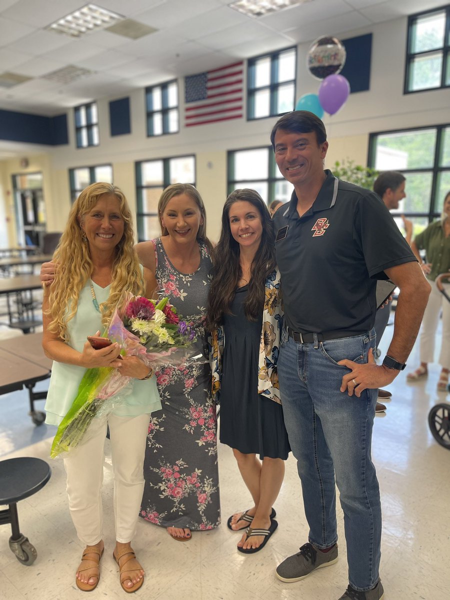 OG Campbell MS peeps together at Palmer (over a decade later) saying goodbye and happy retirement to Tami! Also, good luck to Vijay in his full time county position! <a href="/tami_mcintire/">tami mcintire</a> <a href="/the_real_mr_K/">Vijay Koilpillai</a> <a href="/PalmerMiddle/">Palmer Middle School</a>