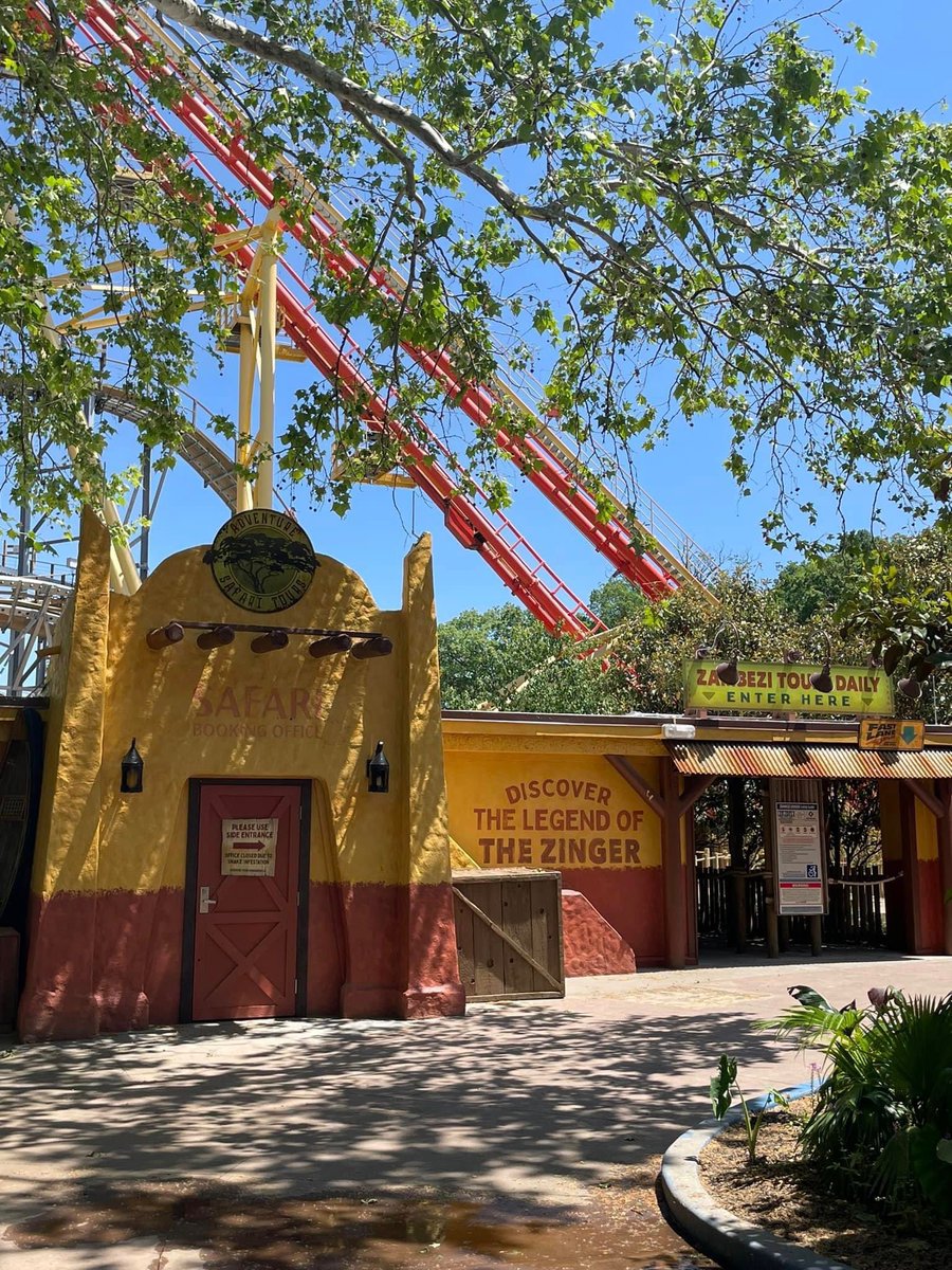 Zambezi Zinger’s construction walls are down. You can now see the ride’s entrance sign and plaza. 

Source: worldsoffun.org