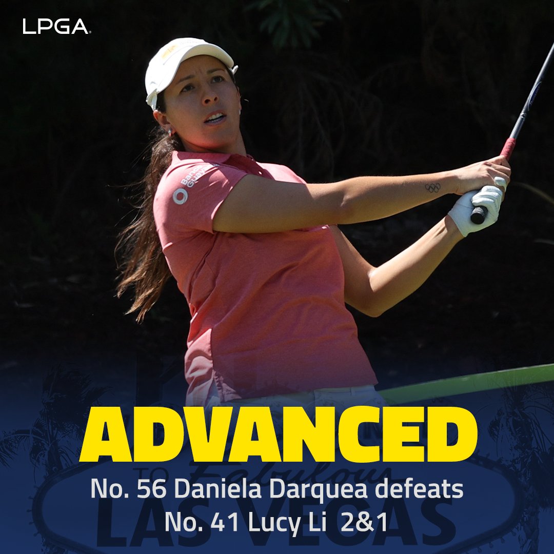 LPGA's tweet photo. .@DDarquea avoids a near playoff and eases her way into tomorrow's bracket play! https://t.co/enIj7pnn5I