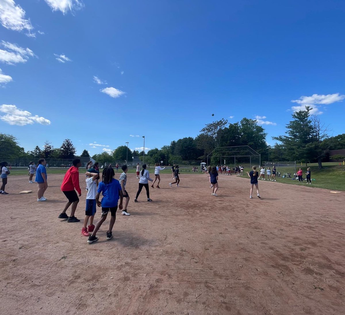 Memorial Day ceremony at AMS followed by a Day of Play. ❤️💙