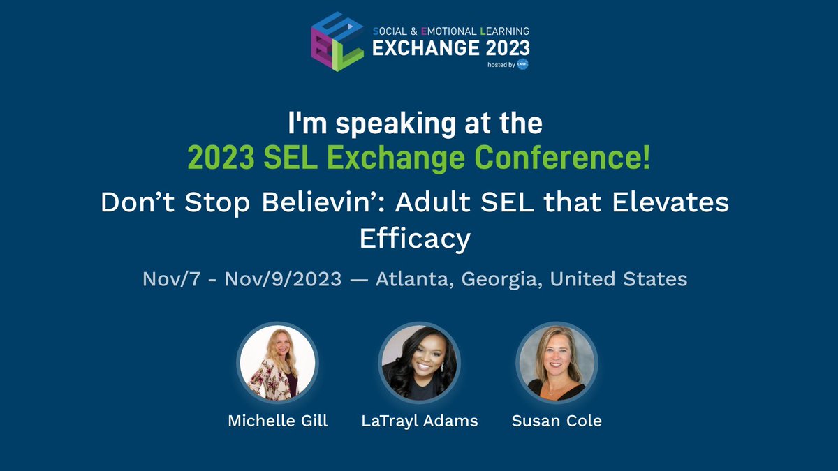 Super excited about this amazing opportunity!!!! I am also excited that I get to present with other <a href="/caselorg/">CASEL</a> fellows!!! We hope to see you there!!!! <a href="/sbcole76/">Susan Cole</a> #selexchange2023 #SEL <a href="/WSFCSSEL/">WSFCS_SEL_OFFICE</a>