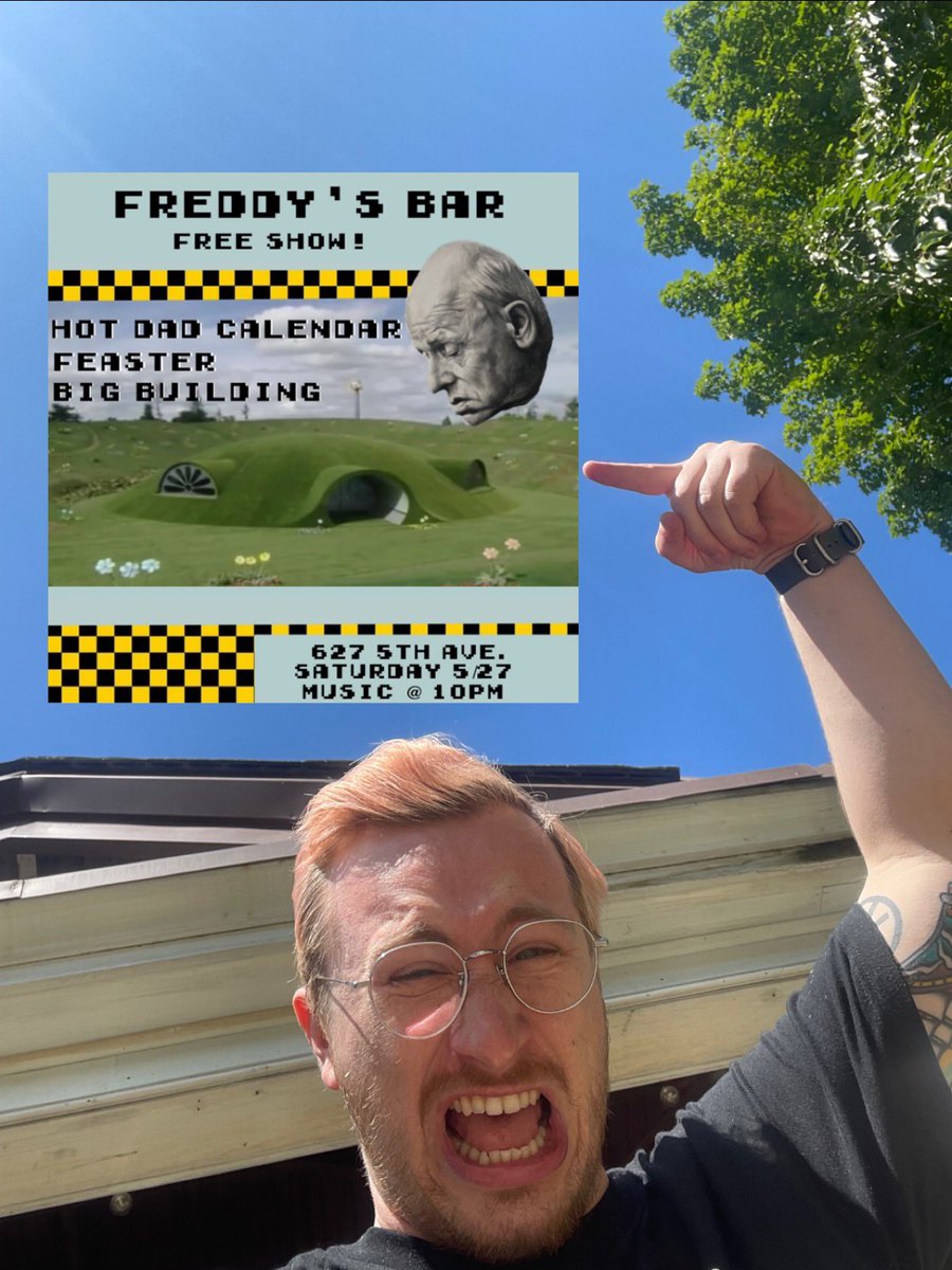 DadHotCalendar's tweet photo. I took this picture outside my house because I’m SO EXCITED FOR TOMORROW AND WEDNESDAY 🔥😎🔥
We can’t wait to play with Feaster and Big Building at Freddy’s Bar in Brooklyn tomorrow🌉🌉
Then Wednesday we are opening for the incredible Austin Meade at HMAC
Ticket in the thread⬇️ https://t.co/NhEdii9I6Z
