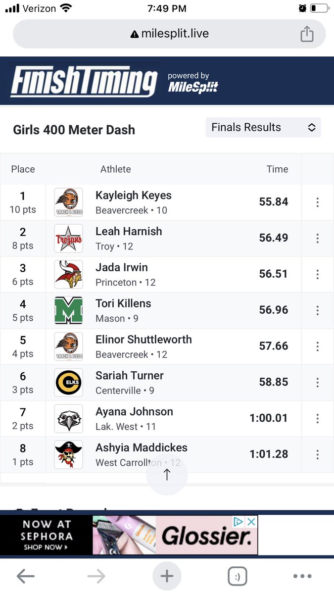 troytrack's tweet photo. Leah Harnish is STATE BOUND!!!! Leah finished 2nd in the 400m dash to punch her ticket!!! Congrats @HarnishLeah https://t.co/8nNOjZ73bo