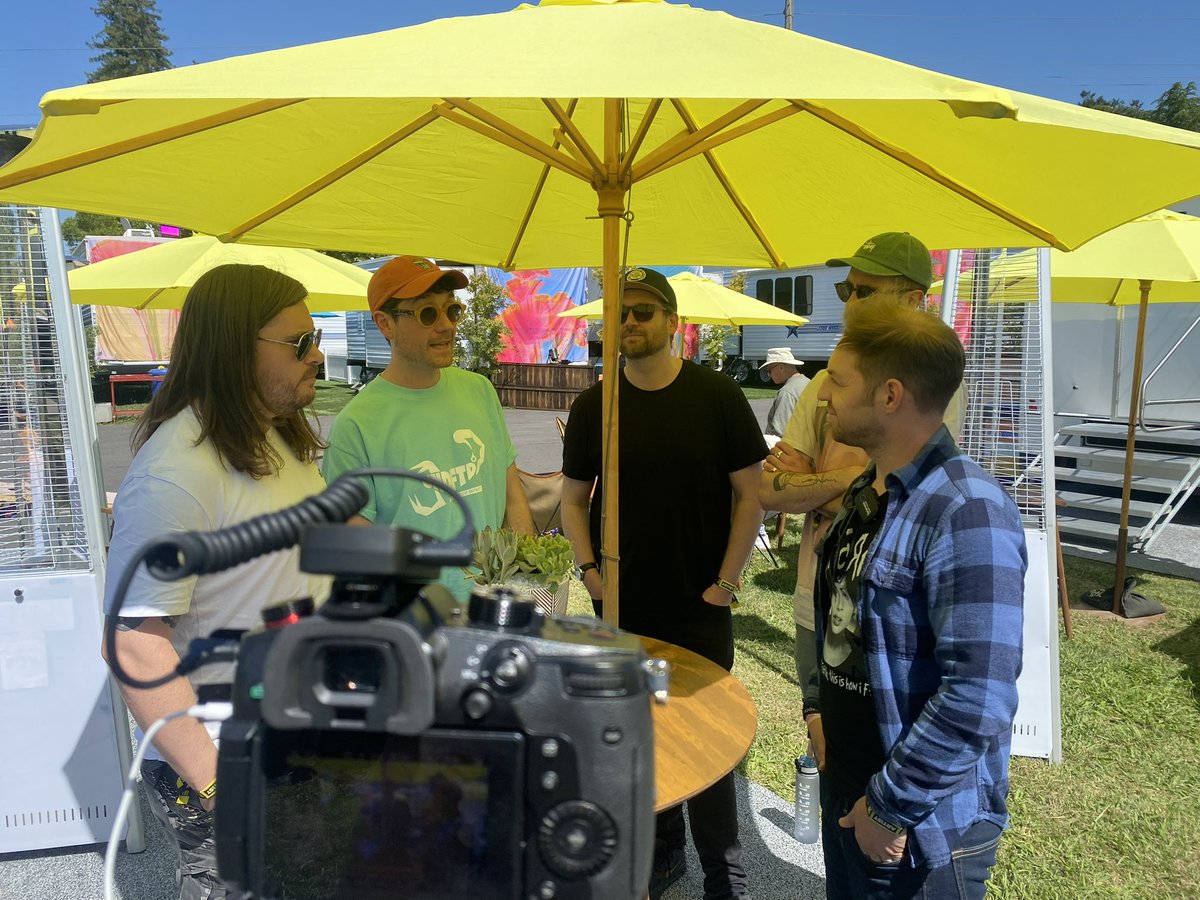 Afternoons chats with @BeachWeather & @bastille at @BottleRockNapa. Some people get the shirt.