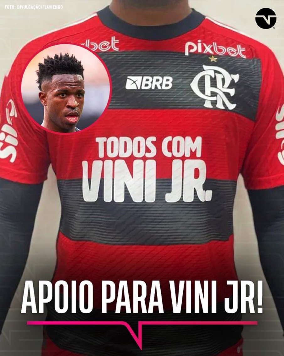 MadridXtra's tweet photo. 🚨 Flamengo will print a message of support to Viní Jr in the kit the players will wear against Cruzeiro. @TNTSportsBR https://t.co/MEFs2PWAZn