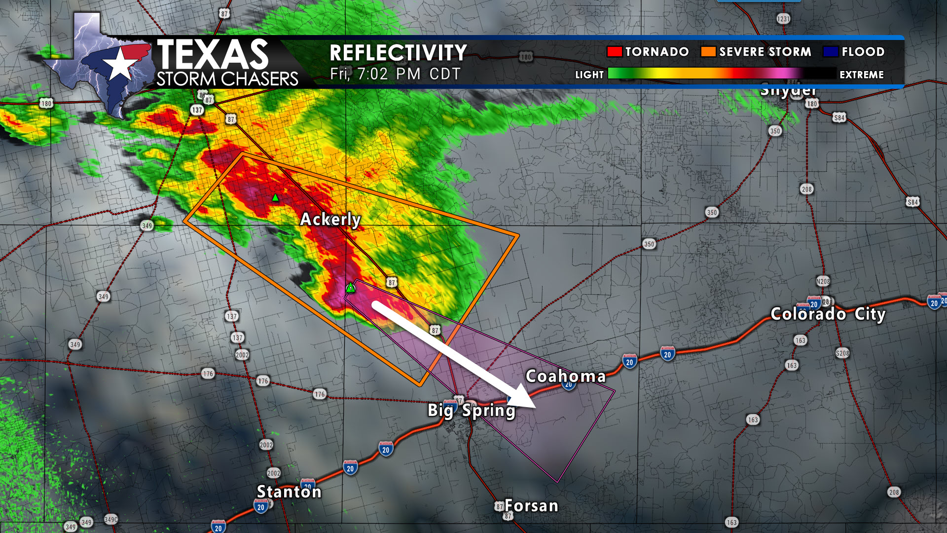 Texas Storm Chasers ⚡ on Twitter "703PM Severe storms on Highway 87