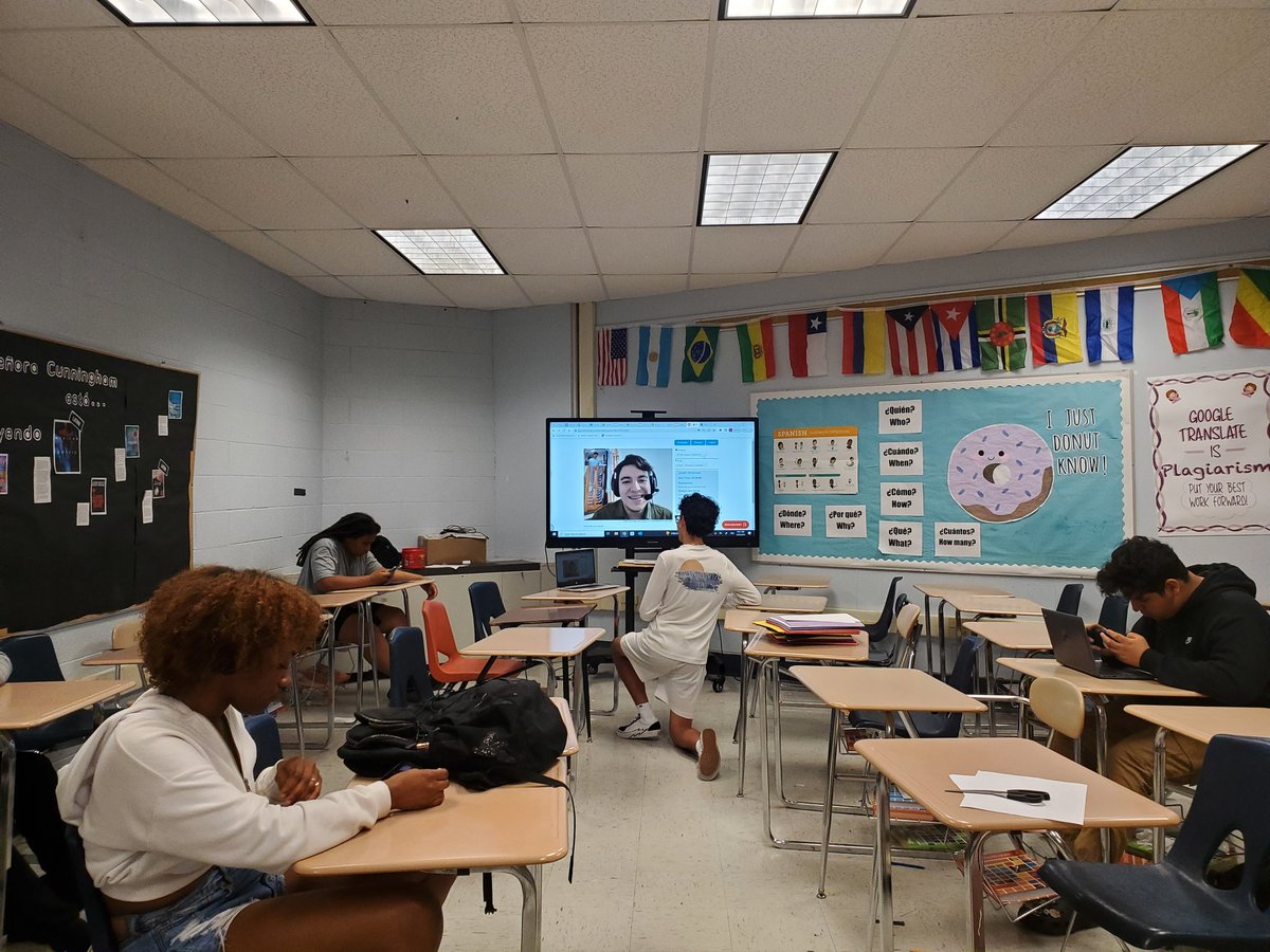 Yesterday, on the penultimate day of school we did a <a href="/TalkAbroad/">TalkAbroad</a> interview. Students asked our guest about life in Argentina and shared music preferences. They also discovered a shared interest of Peaky Blinders! <a href="/dbosilevac1/">Diane Bosilevac</a>