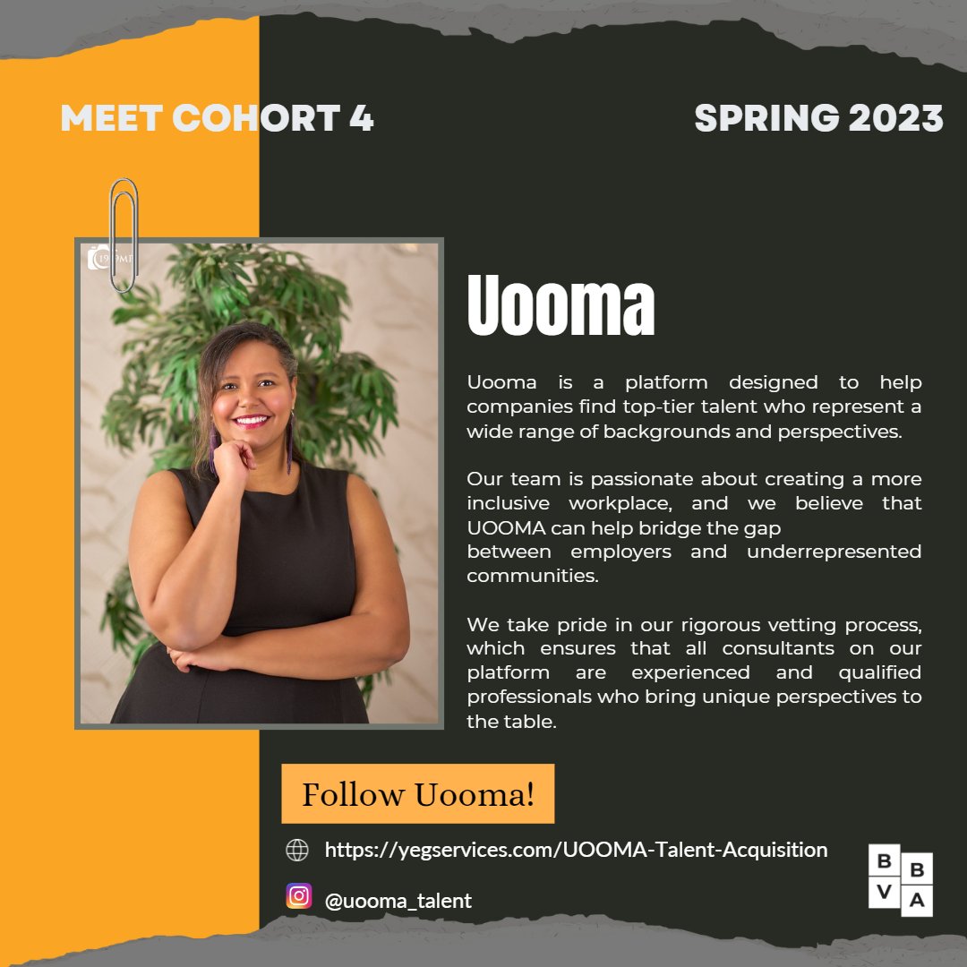 This week, we're highlighting Sara Awatta from Cohort 4 of The Black Seed Accelerator Program.

Follow their journey: yegservices.com/UOOMA-Talent-A…

Find out more about our programs: lnkd.in/gWheD45V

#founders #startups #entrepreneurs #blackintech