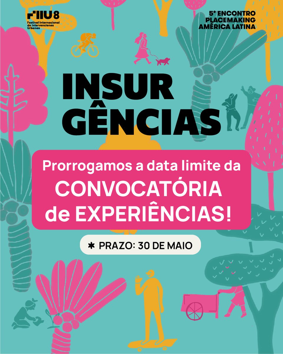 Porque vocês pediram, prorrogamos a Convocatória de Experiências! 🤩😉

📆 Prazo: 30 de Maio.
📌 Consulte o edital e o formulário.