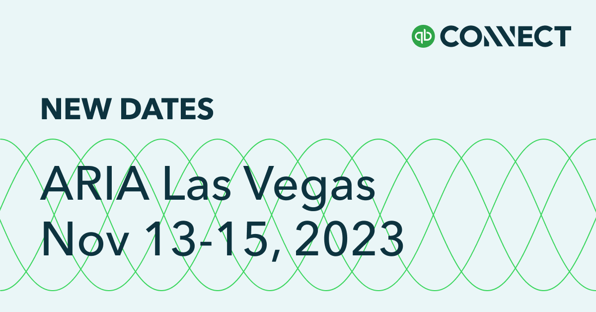 New dates just announced for QuickBooks Connect! 

Mark your calendars for Nov 13–15 at the ARIA Las Vegas. More details coming soon! #QBConnect 

bit.ly/3WAluFs