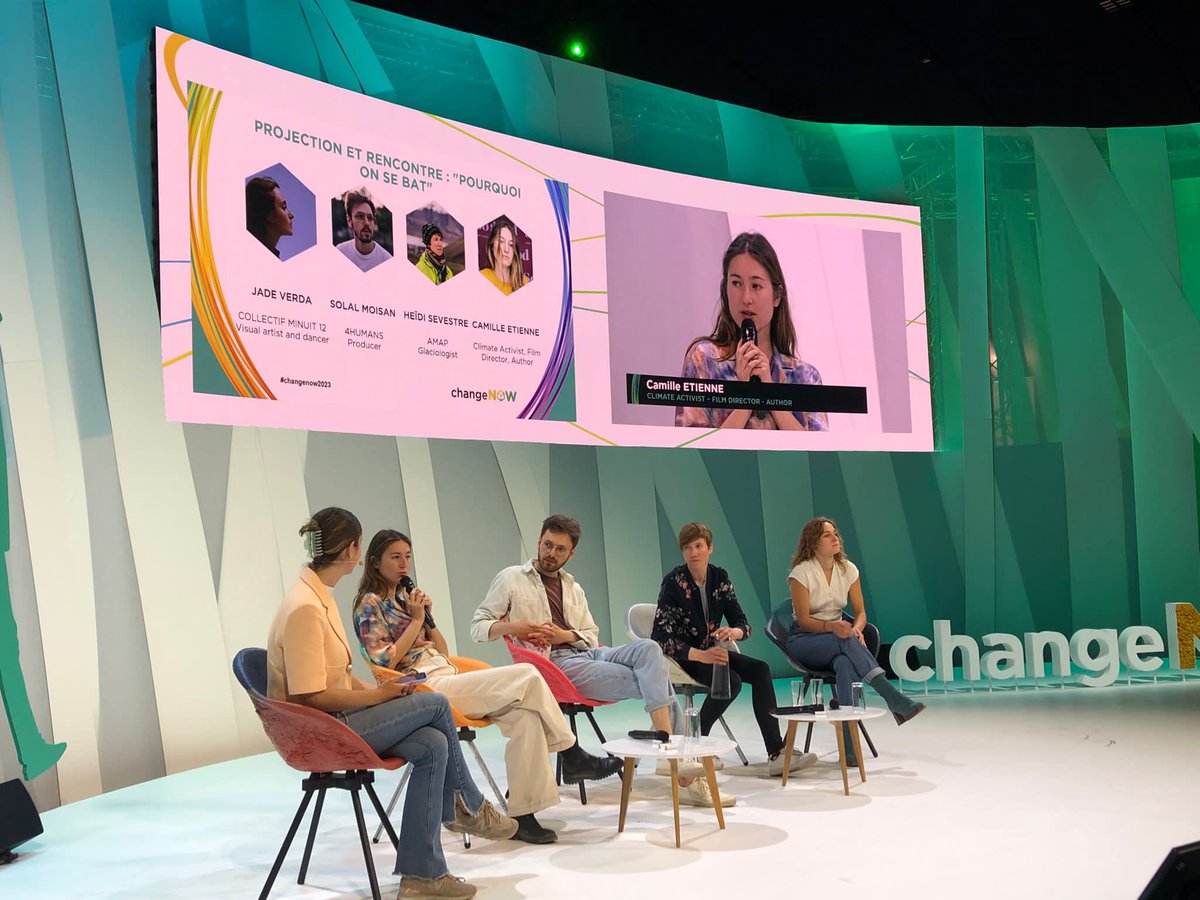 Ce soir <a href="/CamilleEtienne_/">CamilleEtienne</a> était à @ChangeNOW_world pour présenter POURQUOI ON SE BAT son premier long métrage co-réalisé avec Solal Moisan, produit par <a href="/EchoStudioFR/">Echo Studio FR</a>