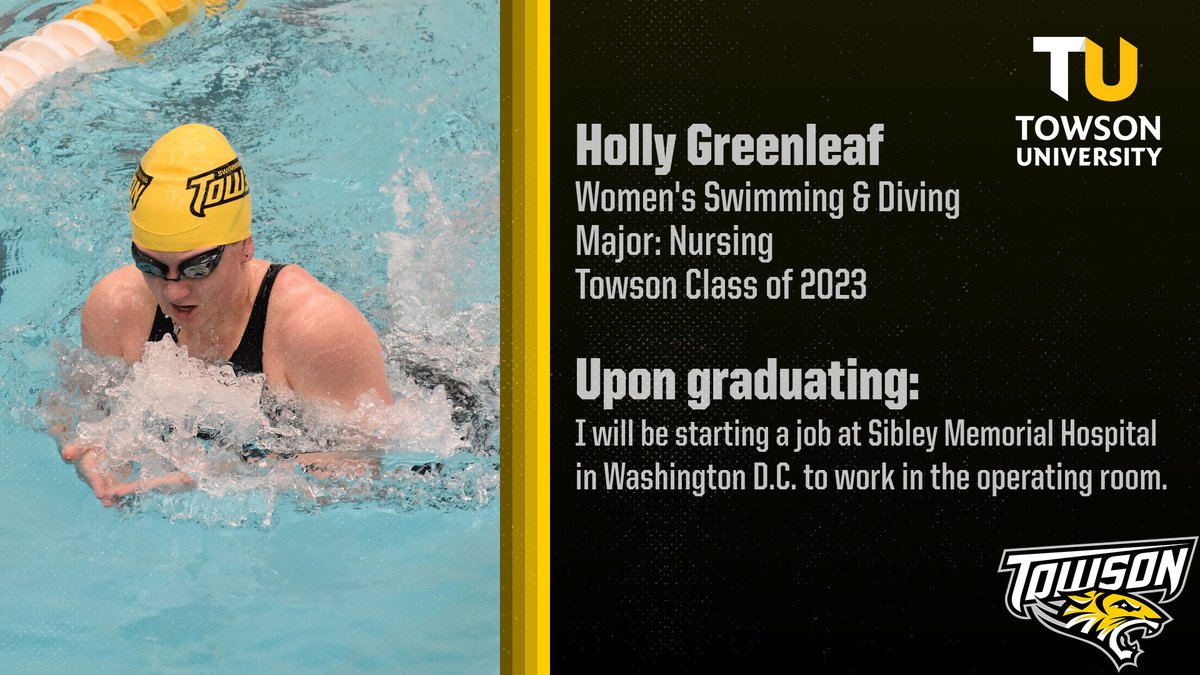 Holly Greenleaf of women's swimming & diving! 🎓🐯 #GohTigers