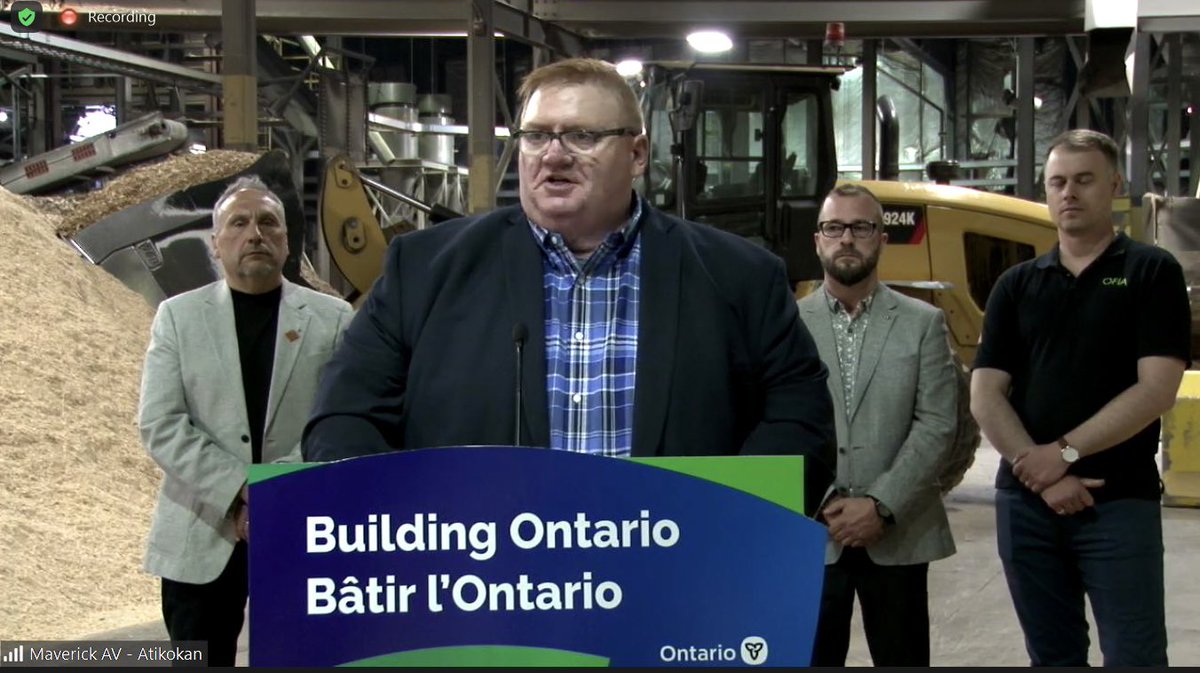 Graydonthempp's tweet photo. Today our government announced almost $20M for the new #Forest Biomass Program. This program will help the #forestry industry, municipalities and #Indigenous communities realize the full potential of #Ontario #biomass.
.
#onpoli #ofia #BioPower https://t.co/InIySUpA8z