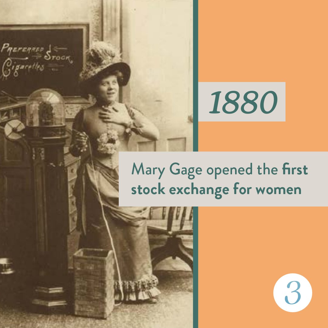 #DidYouKnow? The opening of the first stock exchange for women in 1880 gave them the opportunity to trade directly in railroad stocks instead of going through a middleman or being persuaded to avoid involvement in the stock market at all.

 #womeninhistory #femaleinvestors