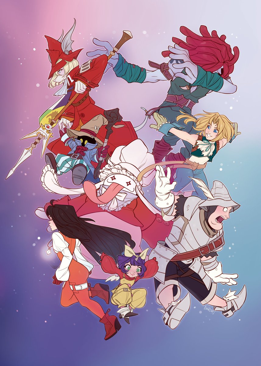 You're not alone
---
Deeply honored to have been tasked with illustrating the cover for @Ff9Zine charity zine! This game is wildly important to myself and so many others, and to draw the whole squad for such a special project was totally surreal! #FinalFantasy #ff9 #ffix