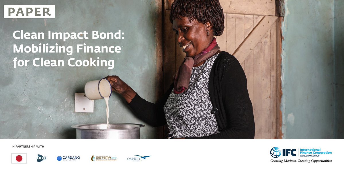 Worldwide, more than 2.4b people lack access to clean cooking technology. Investing in clean cooking solutions is key to a sustainable energy transition. Learn how IFC contributes to gender-smart climate action &amp; inclusion at the base of the pyramid: wrld.bg/ejgl50OxHZI