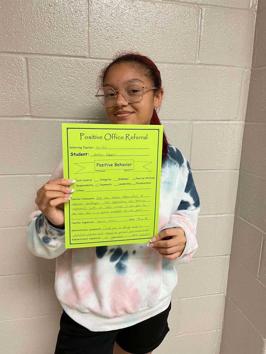 Great job to some of our 8th graders who show positive behavior! Way to go!