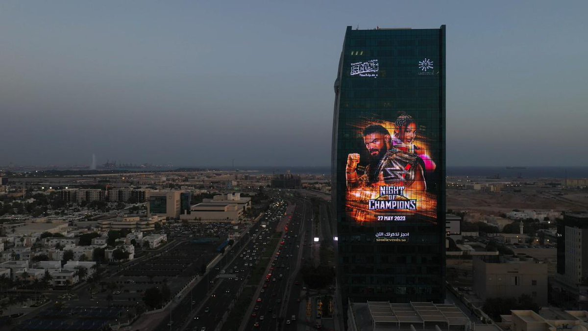 BiancaBelairWWE's tweet photo. I’m on buildings in Jeddah, Saudi Arabia!
🥺🥰 this isn’t a brag. 
This is truly humble gratitude!
Surreal.
#ESTofWWE https://t.co/YSnj9eUC5t