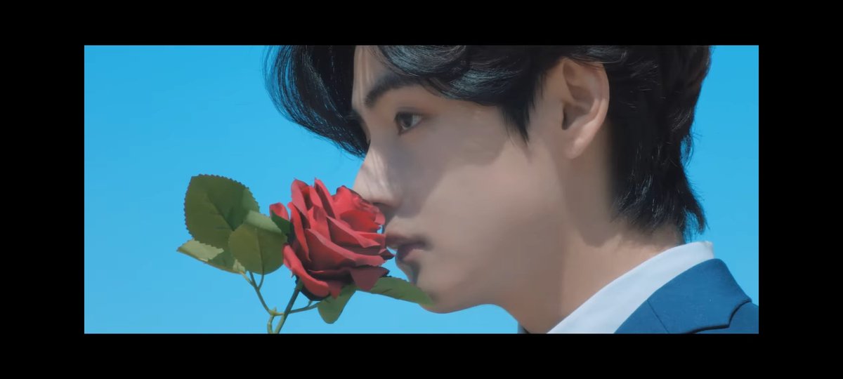 A teddy bear in a blue suit and holding a rose in her hand seemed familiar to me from somewhere.
And the blue tuxedo that Taehyung wears in the yet to come music video.
In his hand, he is holding a rose.

#Vsoo #taesoo #taesoocouple #vsoonly #Vsookim #Taesooff #taesoopage