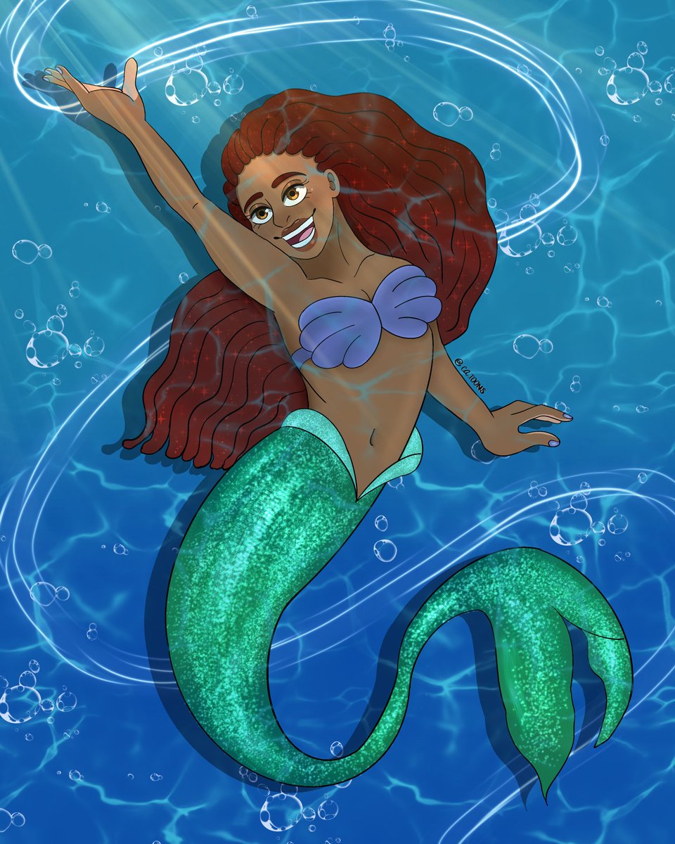 ca_toons's tweet photo. Happy #TheLittleMermaid Day!!  🪸 

#Ariel #HalleBailey #Disney #FanArtFriday https://t.co/VB7kBZEhob