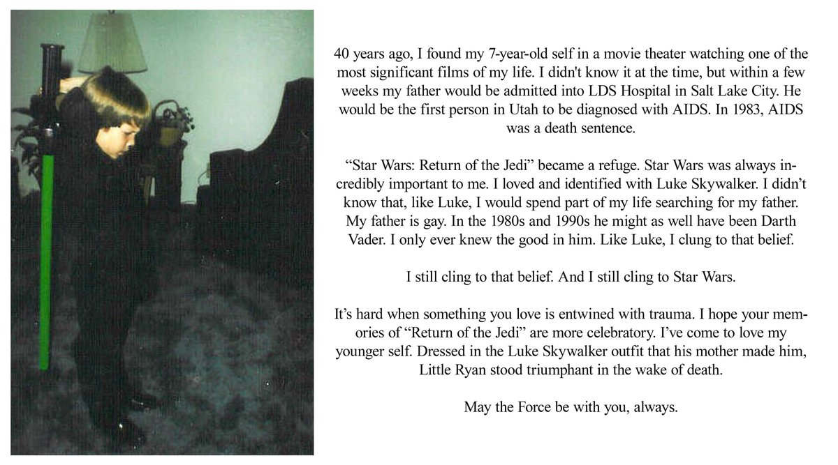 Ryan Michael Painter (@ryanmpainter) on Twitter photo Happy 40th #ReturnOfTheJedi and thank you <a href="/MarkHamill/">Mark Hamill</a> & @StarWars for the comfort & daydreams #starwars Happy 40th #ReturnOfTheJedi and thank you <a href="/MarkHamill/">Mark Hamill</a> & @StarWars for the comfort & daydreams #starwars