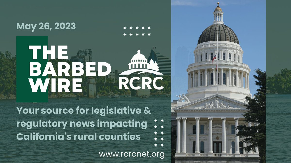 RuralCounties's tweet photo. Check out the latest edition of the #RCRCBarbedWire newsletter, now available! Your source for legislative & regulatory news impacting California's #ruralcounties Read here: https://t.co/xpqeNazsKn https://t.co/JgTpkDVSdU