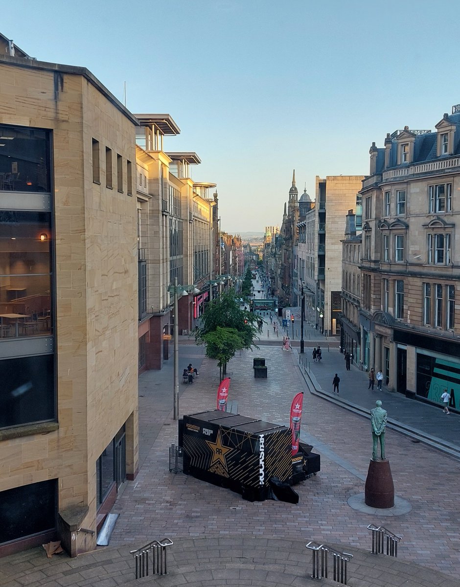 Lovely view down Buchanan Street and over to the Campsies from the Royal Concert Hall last night...