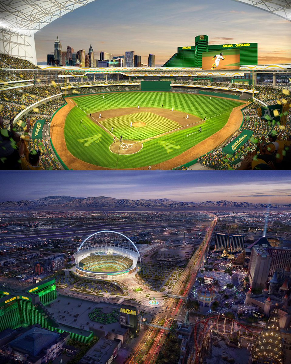 Am I the only one who sees a lot of resemblance between this and their current one? You'd think moving to Las Vegas would give you the opportunity to change how your stadium looks.

The "ain't broke don't fix" mentality doesn't work here because the Coliseum is definitely broke