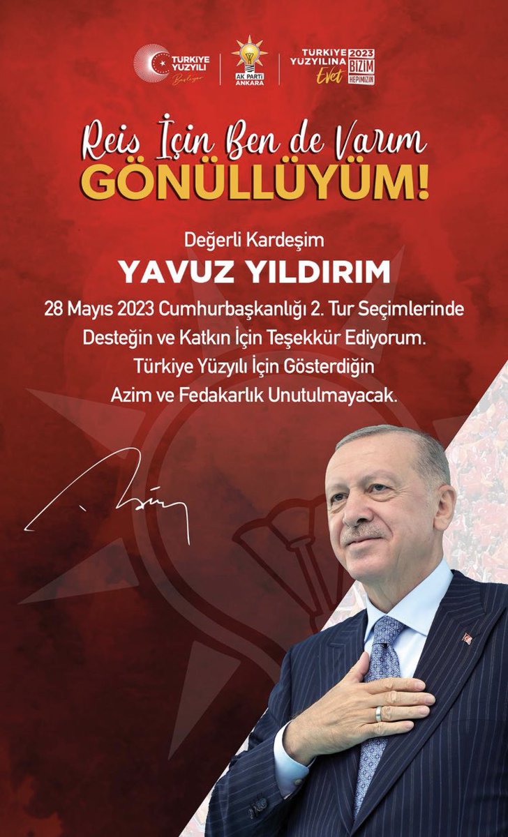 yavuzyldrm's tweet photo. @RTErdogan @Akparti @ozturkercn https://t.co/iGiwigwfeO