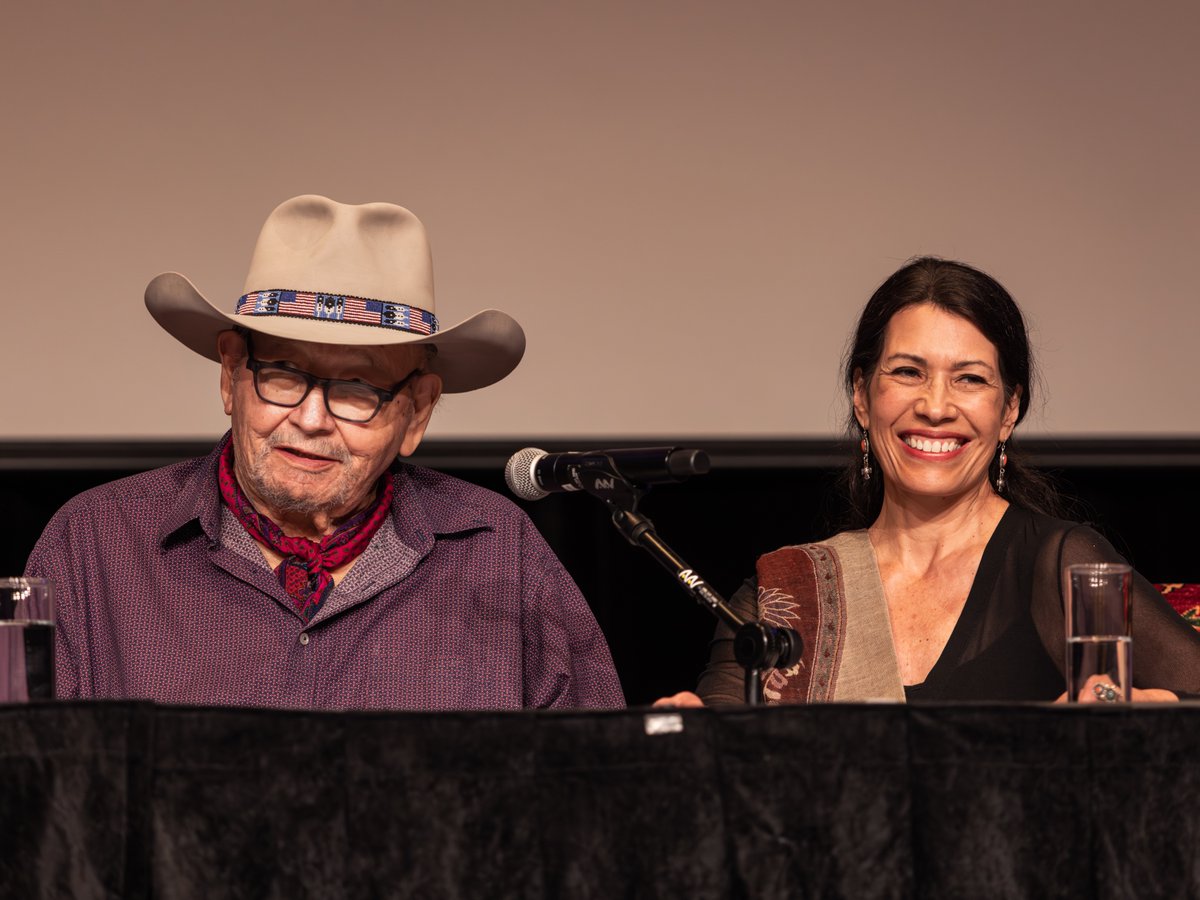 FRIDAY: We're honored to host some of the world’s greatest storytellers. Friday morning, Colum McCann &amp; Narrative4 led a Story Exchange w/ local students. That evening, local treasure N. Scott Momaday shared moving insights on the power of story before McCann took the big stage
