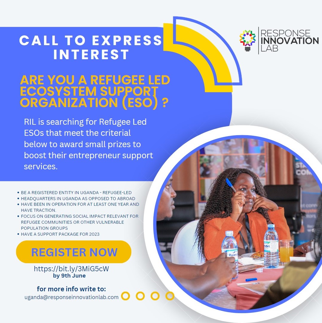 U-RIL is searching for Refugee Led ESOs to award small prizes to boost their entrepreneur support.

Are you a refugee led entity that mentors, trains &amp; in some instances funds enterprise to generate community-wide benefits?

Apply 👉: bit.ly/3MiG5cW by 9th June 2023.