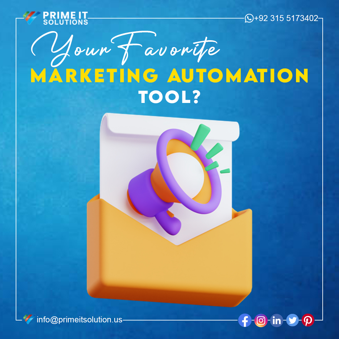 PrimeITSolutio3's tweet photo. What's Your Favorite Marketing Automation Tool? 🤔
#MarketingAutomation #QuizTime #DigitalMarketing #PrimeITSolutions https://t.co/o65EjaUJgV