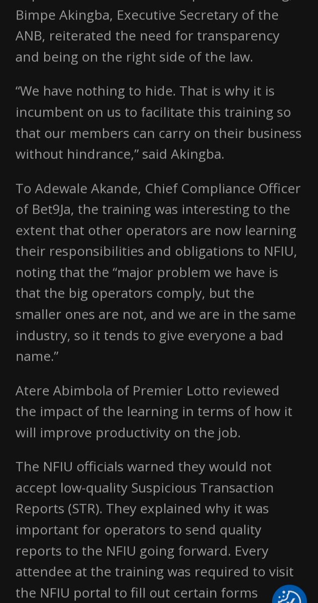 gamingweek1117's tweet photo. Gaming Operators Task NFIU on Streamlining Reporting Procedure

@ikotibokAK 
@Bet9jaOfficial 
@AdewaleAkande
@yemioketope
@ANB
@NFIU
@MAhaotu
@BetwinnerNews 
@Betwinner
@gbemisolaoduwole
@Rslotto
@bimpeakingba https://t.co/gTRPfrYOug