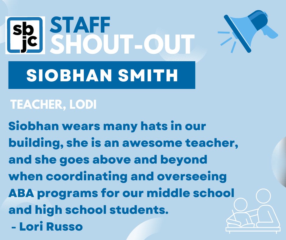 wearetheSBJC's tweet photo. Sharing the positivity in week #4 of our #SBJCsStaffShoutOuts! #WeAreTheSBJC https://t.co/oIqGZtNBhZ