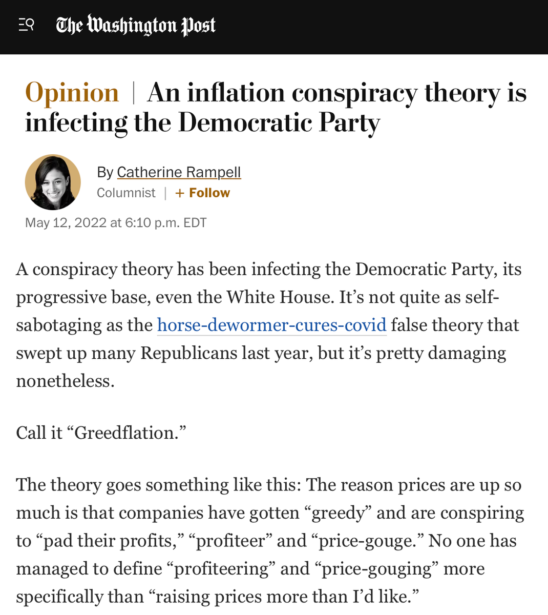 davidsirota's tweet photo. The Elite Discourse™ has gone from "you're a crazy conspiracy theorist if you think corporate profiteering thats ripping everyone off is driving inflation" to "OK, it's true that corporate profiteering is ripping everyone off &amp; driving inflation, but thats actually a good thing" https://t.co/aUQXgthww1