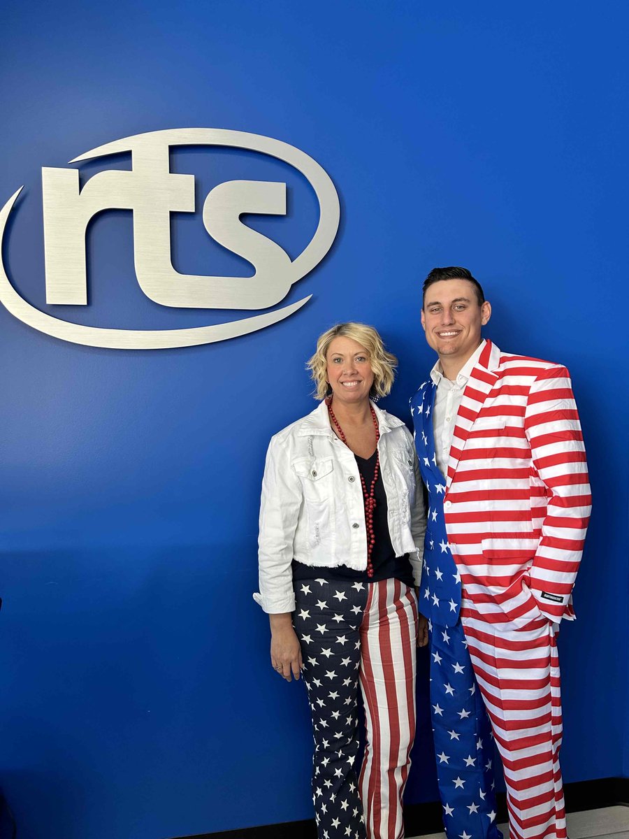 Kicking off Memorial Day Weekend with a patriotic Friday theme! #relyonrts #jointheteam #bethesolution #memorialday #usa