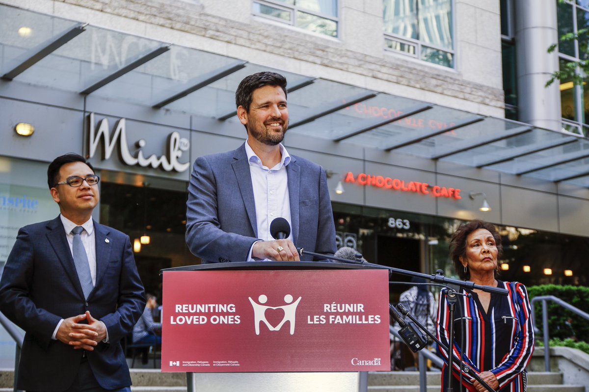 SeanFraserMP's tweet photo. Families belong together.

That's why, we announced:

✅ New ability for families to come to Canada temporarily while awaiting PR.

✅ Faster TRV processing times &amp; new processing tools for spousal applicants.

✅ A new open work permit for spousal &amp; family class applicants. https://t.co/MfCxXI6F7z