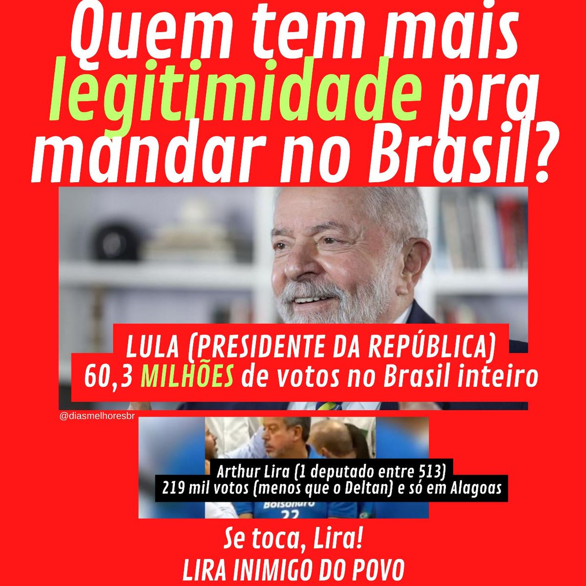 Tá precisando de desconfiômetro.
LIRA INIMIGO DO POVO