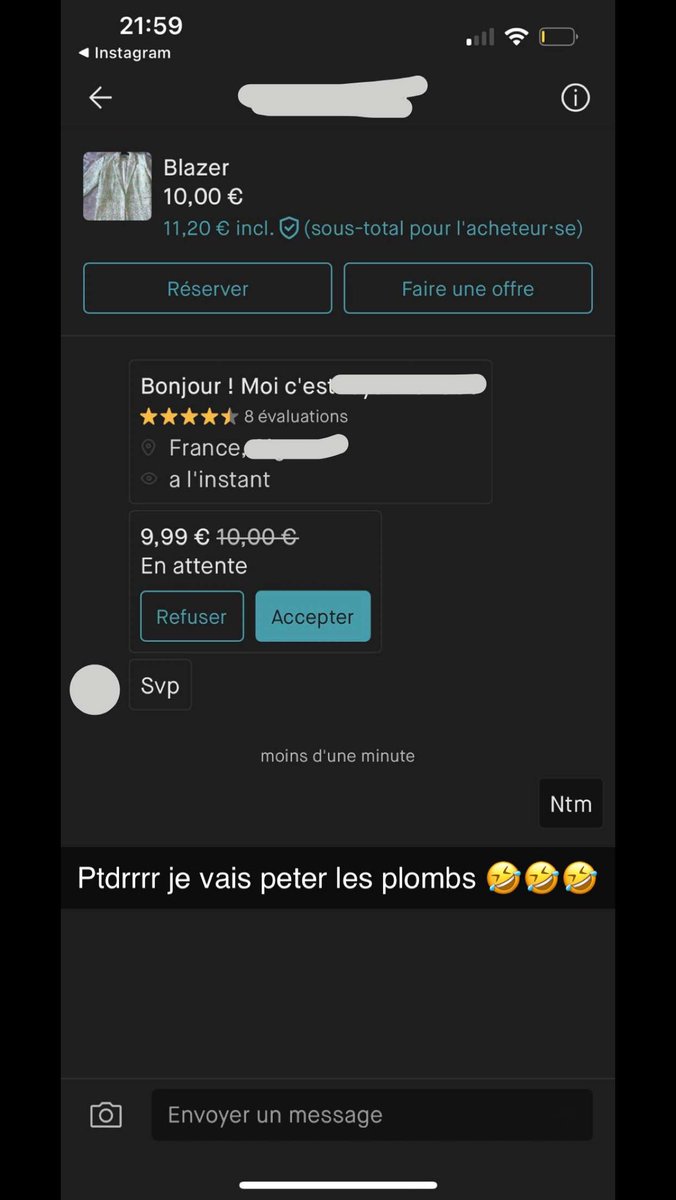 Rayan_bks's tweet photo. C’est quelle genre de personne ça ??? 🤣🤣 #vinted #ptdrrr https://t.co/t8oFtyxxia