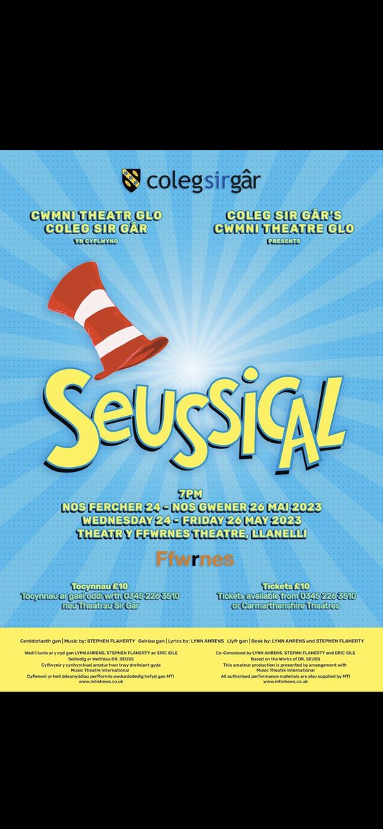 Christy (@christyanha85) on Twitter photo Huge congratulations to the cast of Seussical! What a fantastic show. Full of energy from start to finish 👏🎉🥳😊<a href="/ColegSirGar/">Coleg Sir Gâr</a>CI @ColegSirGar Huge congratulations to the cast of Seussical! What a fantastic show. Full of energy from start to finish 👏🎉🥳😊<a href="/ColegSirGar/">Coleg Sir Gâr</a>CI @ColegSirGar